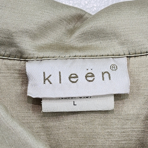 Kleen Women's Silk Linen Long Sleeves Button Front Tunic Top Lagenlook - L - Picture 3 of 8